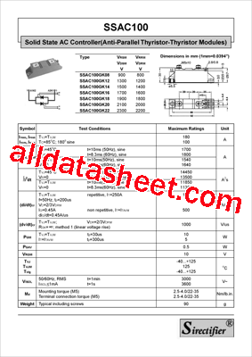 SSAC100GK12型号图片