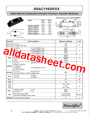 SSAC116GK12型号图片