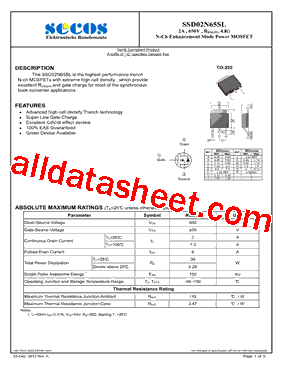 SSD02N65SL型号图片