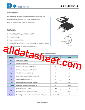 SSD04N65SL型号图片