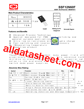 SSF12N60F_15型号图片