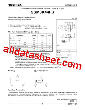 SSM3K44FS型号图片