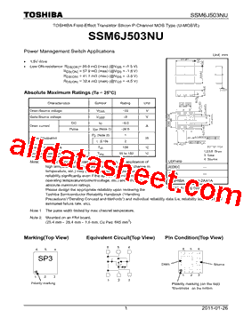 SSM6J503NU型号图片