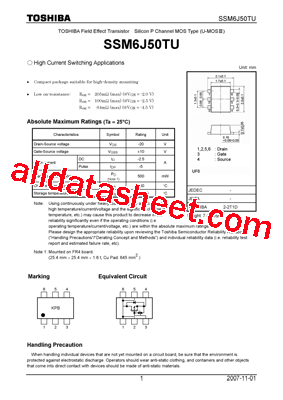 SSM6J50TU型号图片