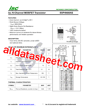SSP4N80AS型号图片
