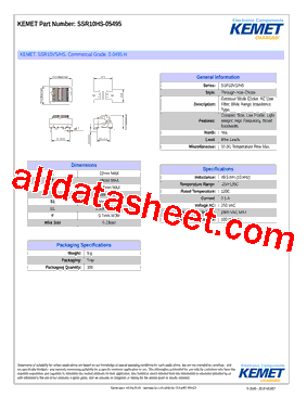 SSR10HS-05495型号图片