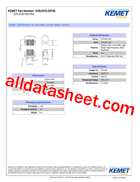 SSR10VS-04745型号图片
