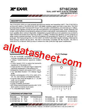 ST16C2550IP40型号图片