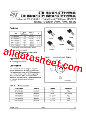 STB14NM65N型号图片
