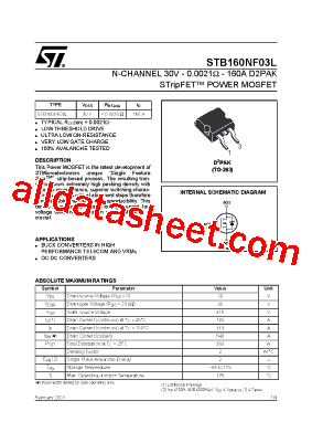 STB160NF03L型号图片