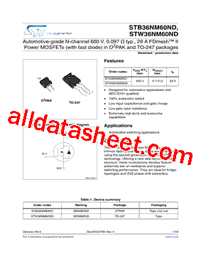 STB36NM60ND型号图片
