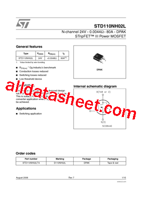 STD110NH02L型号图片