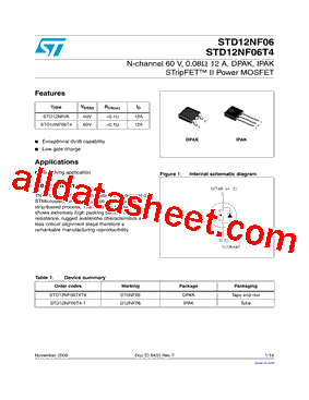 STD12NF06LT4型号图片