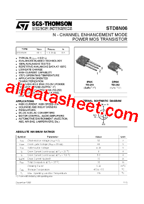 STD8N06型号图片