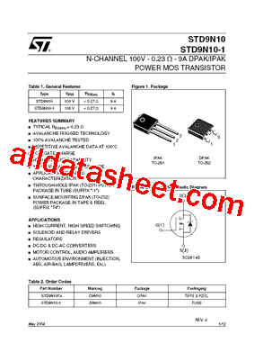 STD9N10-1型号图片