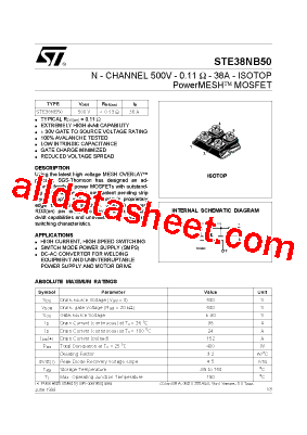 STE38NB50型号图片