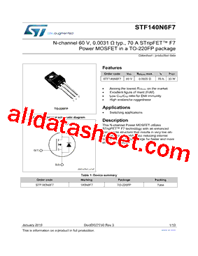 STF140N6F7型号图片