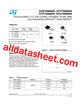 STF7NM60N型号图片