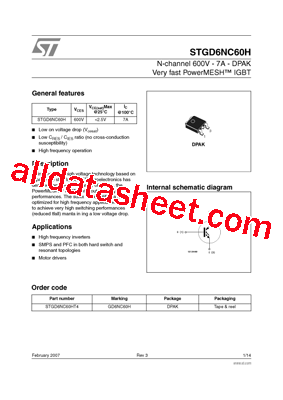 STGD6NC60HT4型号图片