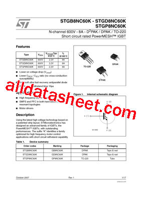 STGD8NC60KT4型号图片
