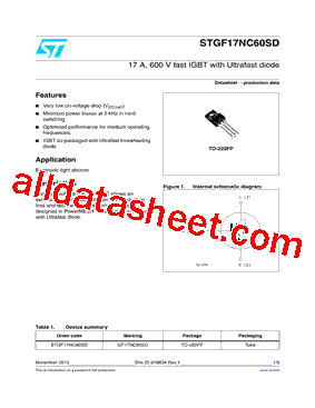 STGF17NC60SD型号图片