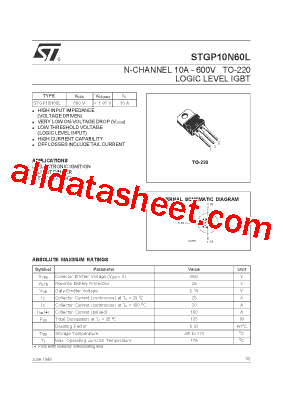 STGP10N60型号图片