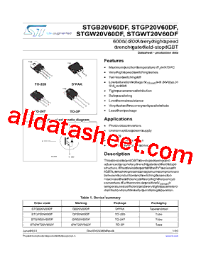 STGP20V60DF型号图片