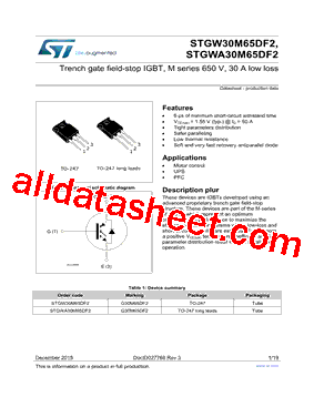 STGW30M65DF2型号图片