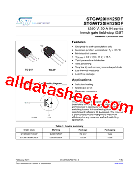 STGWT20IH125DF型号图片