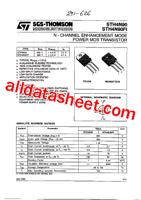 STH4N90型号图片