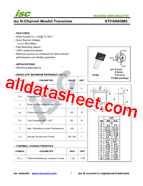 STI16N65M5型号图片