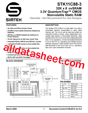 STK11C88-3N25I型号图片