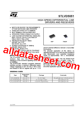 STLVDS051BD型号图片