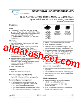 STM32H743XIH6型号图片