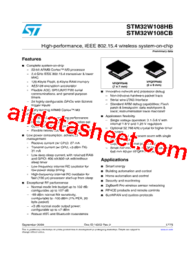 STM32W108HBU6型号图片