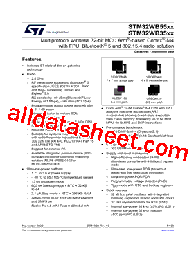 STM32WB35CCQ7AXXX型号图片