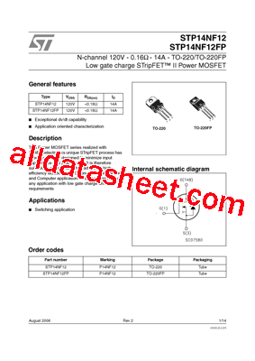 STP14NF12型号图片
