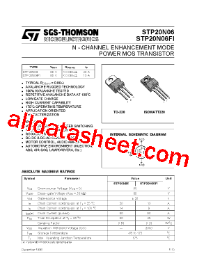 STP20N06型号图片