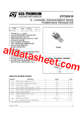 STP20N10型号图片