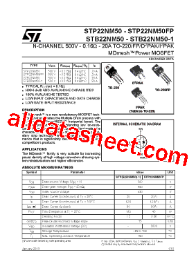 STP22NM50型号图片