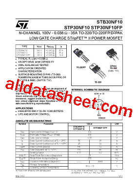 STP30NF10型号图片