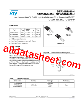 STP34NM60N型号图片