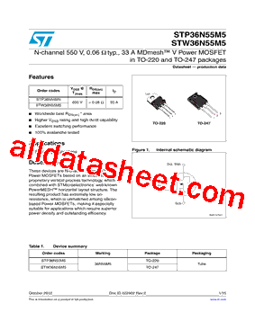 STP36N55M5型号图片
