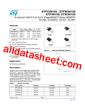 STP3N150型号图片