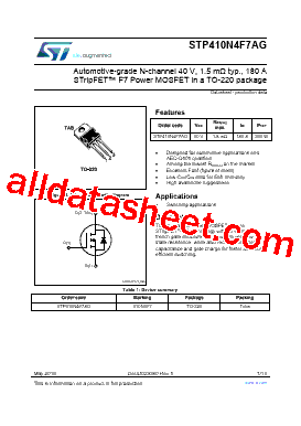 STP410N4F7AG型号图片