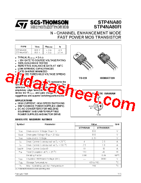 STP4NA80型号图片