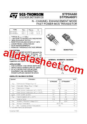 STP5NA60FI型号图片