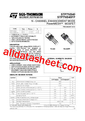 STP7NB40型号图片