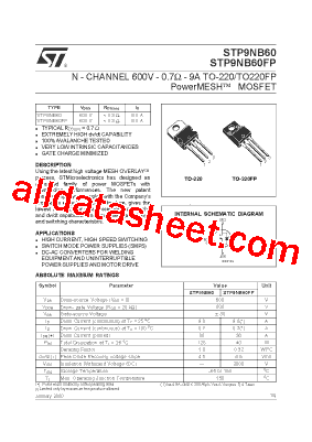 STP9NB60FP型号图片