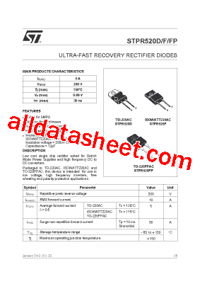STPR520F型号图片
